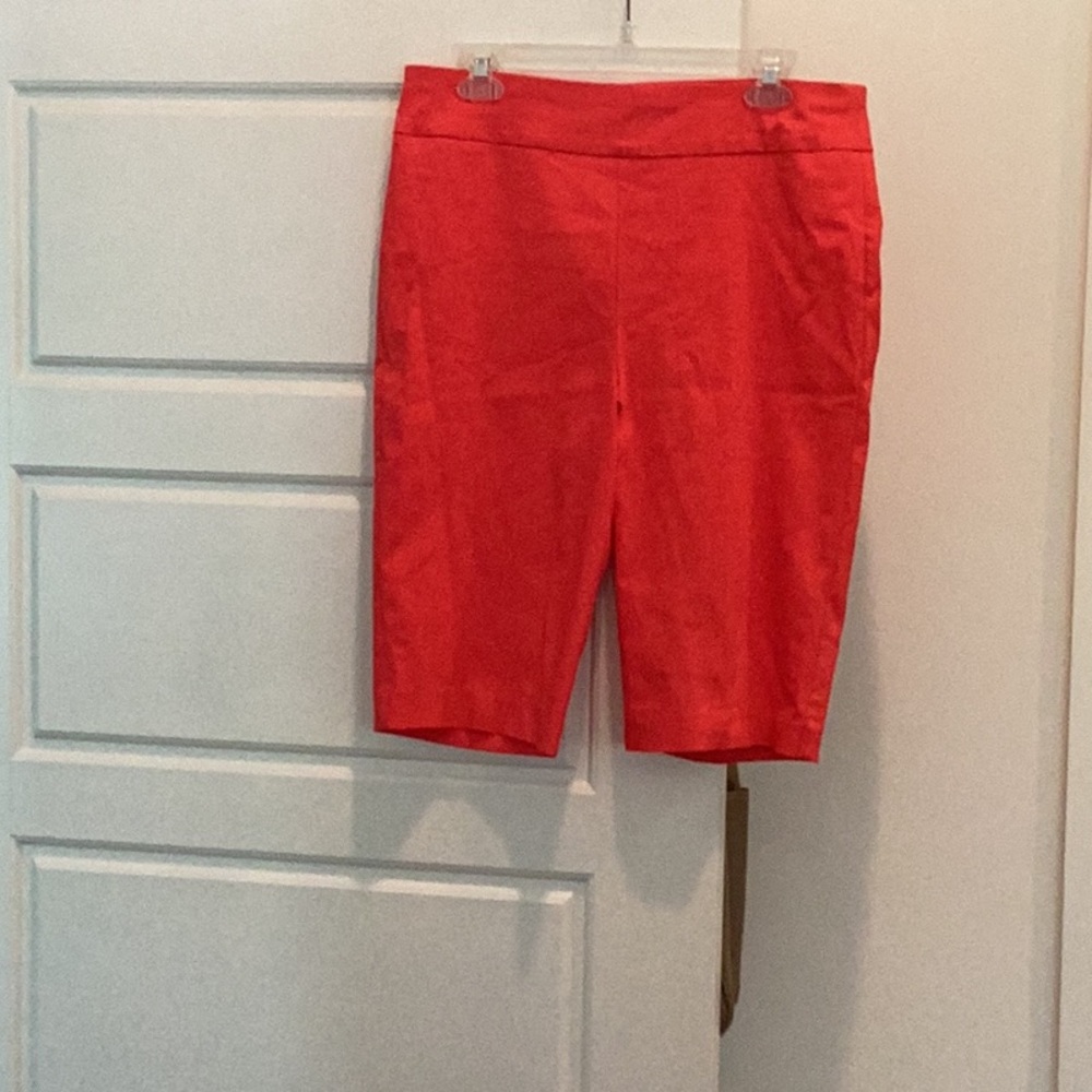 Chico's orange red Bermuda Shorts Vibrant and Casual